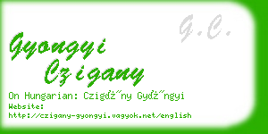 gyongyi czigany business card